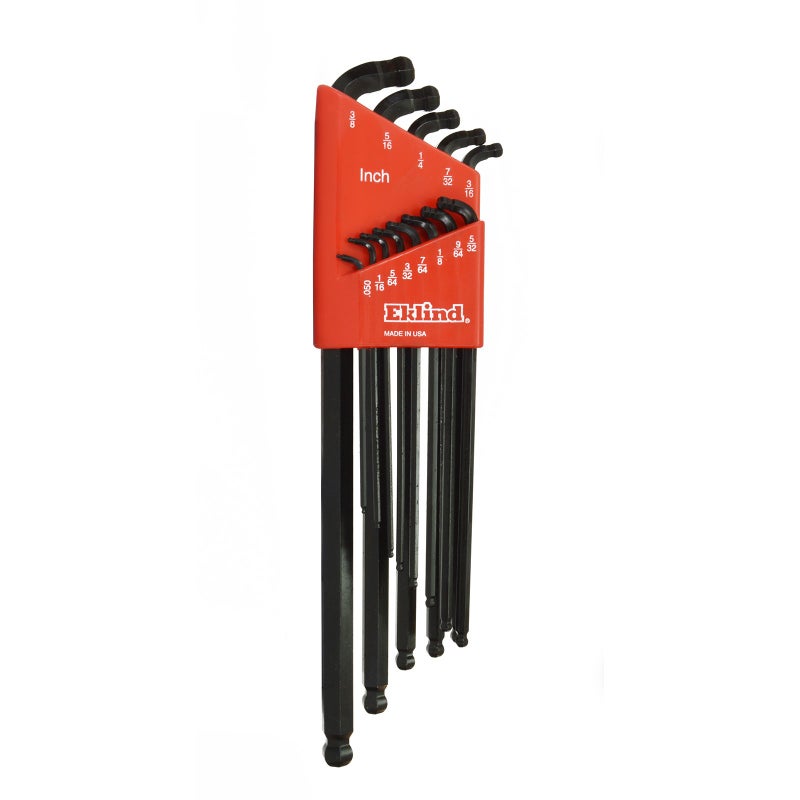 Eklind Tool EKLIND 17213 Double-Ball-Hex-L Key allen wrench - 13pc set SAE Inch Sizes .050-3/8 Extra Long - Image 1